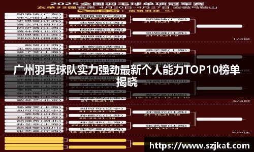 广州羽毛球队实力强劲最新个人能力TOP10榜单揭晓