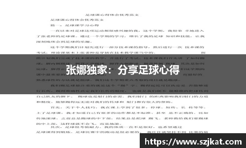 张娜独家：分享足球心得